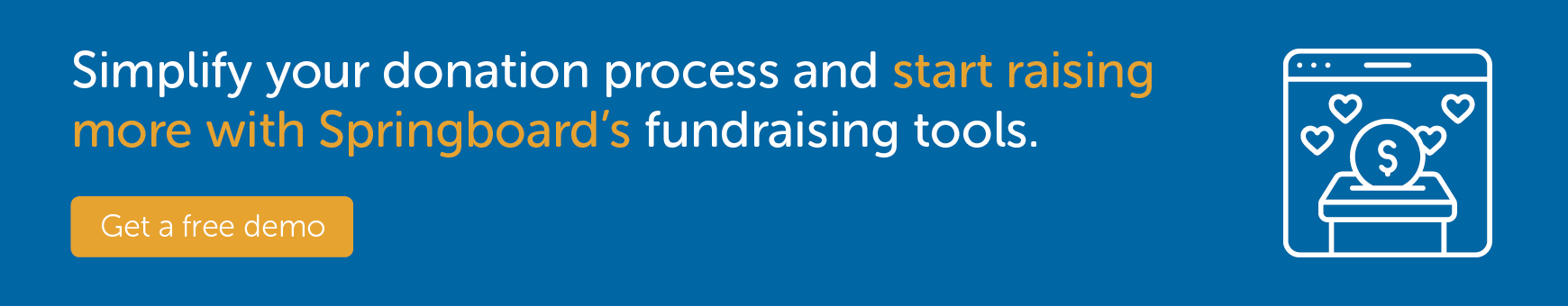 Click through to get a demo of Springboard, the top tool for Salesforce donation processing.